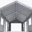 Abri d'auto 10 x 20 pi robuste avec cadre en acier renforcé, parois latérales et portes amovibles, pavillon imperméable-113508421