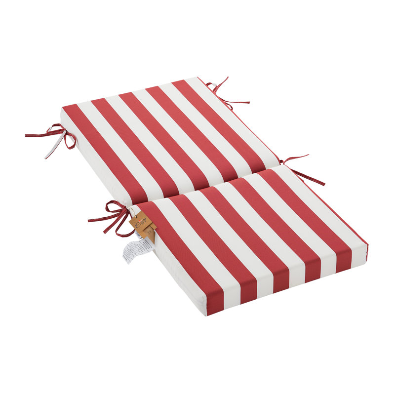 Outdoor 3'' Seat / Back Cushion, Red/White