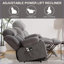 Fauteuils inclinables Power Lift avec chaleur & amp; Massage, port USB, poches latérales | Gris ardoise | Fauteuil inclinable en tissu-474466840