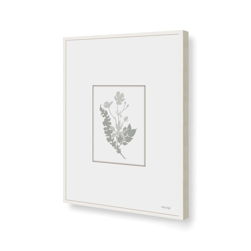 «Botanical Silhouette IV» par Cindy Jacobs, reproduction d'art, L 30 x H 40, Impression encadrée, Blanc