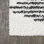 Tapis blanc / gris à poils longs à rayures géométriques Collenn-1627415356