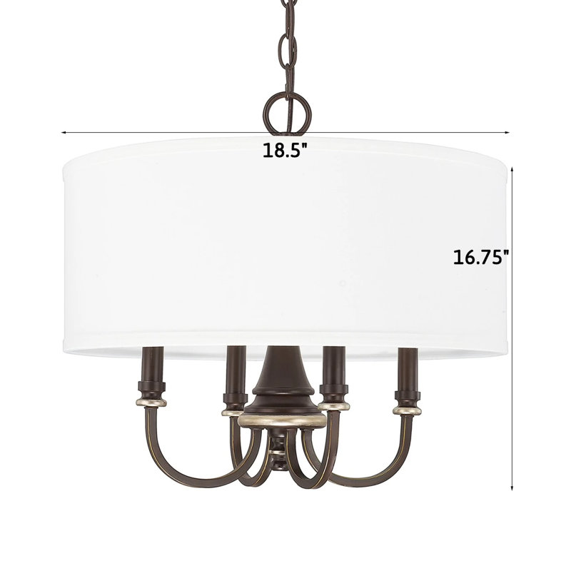 Lustre cylindrique à 4 lumières Hangah