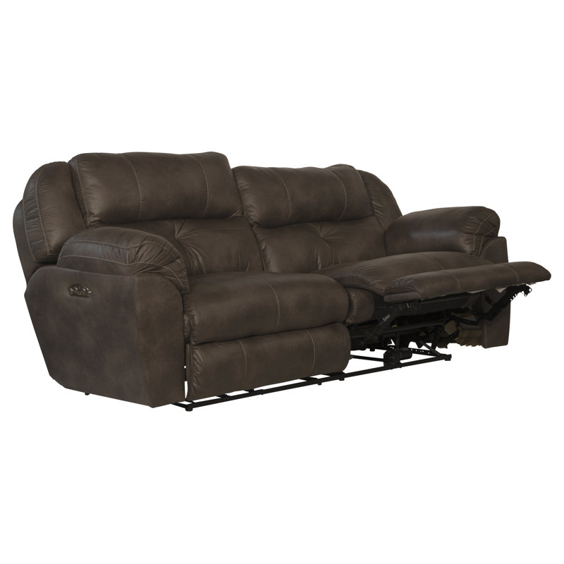 Chavers 90" Pillow Top Arm Reclining Sofa, No, Brown