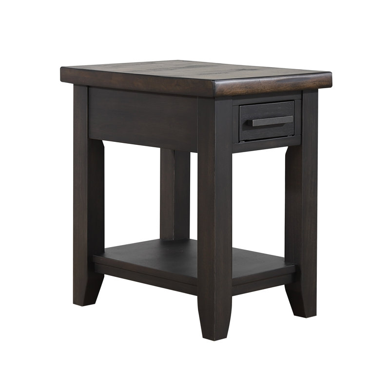 Athey Solid Wood Top 1 Single End Table with Storage