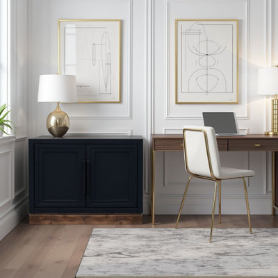 Katoria Two-Door Storage Cabinet with Painted Finish – Crafted by skilled artisans in Arizona