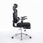 Fauteuil de bureau ergonomique avec support lombaire à massage, appui-tête 4D et accoudoirs 5D, dossier réglable haut et profondeur d'assise