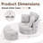 Oversized Swivel Barrel Chairs Round Accent Chair With Storage Ottoman And Removable Headrest-357438234