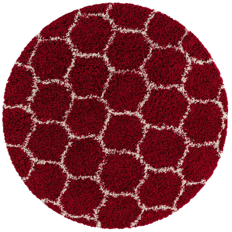 Geometric Indoor Rug, Round 5'3"