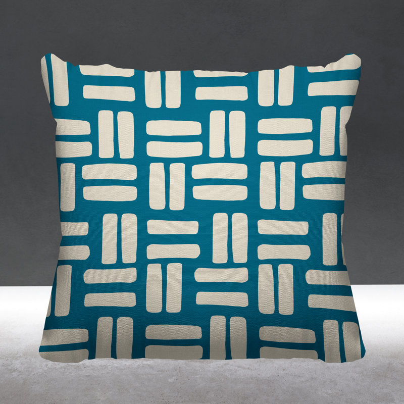 Housse et insert de coussin extérieur d'extérieur, L 19 po x H 19 po, Turquoise