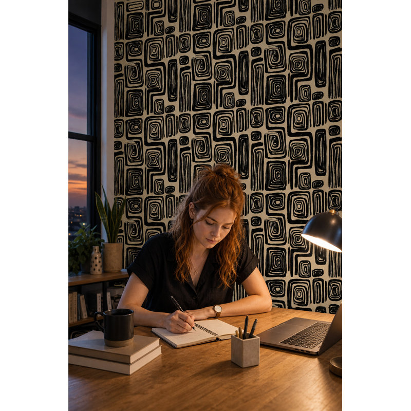 Papier peint moderne Mid Century, Non-Woven Non-Pasted