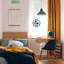 Panneau de vitrail rond 12 "H Ladybugs