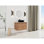 Meuble-lavabo mural de 30 po avec lavabo d'art en céramique, 2 portes à fermeture en douceur, contreplaqué, dalle de pierre plate blanche, 45 poignées cachées, style moderne, beaucoup de rangement en contreplaqué de style,