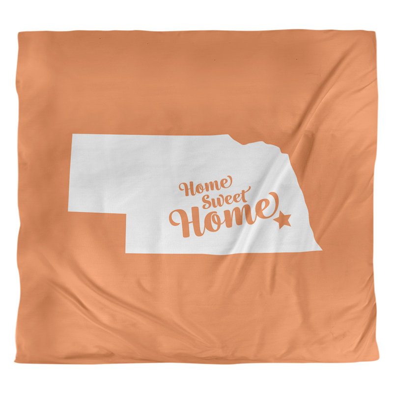 Housse de couette lincoln doux, Polyester brossé, Housse de couette pour grand lit, Orange