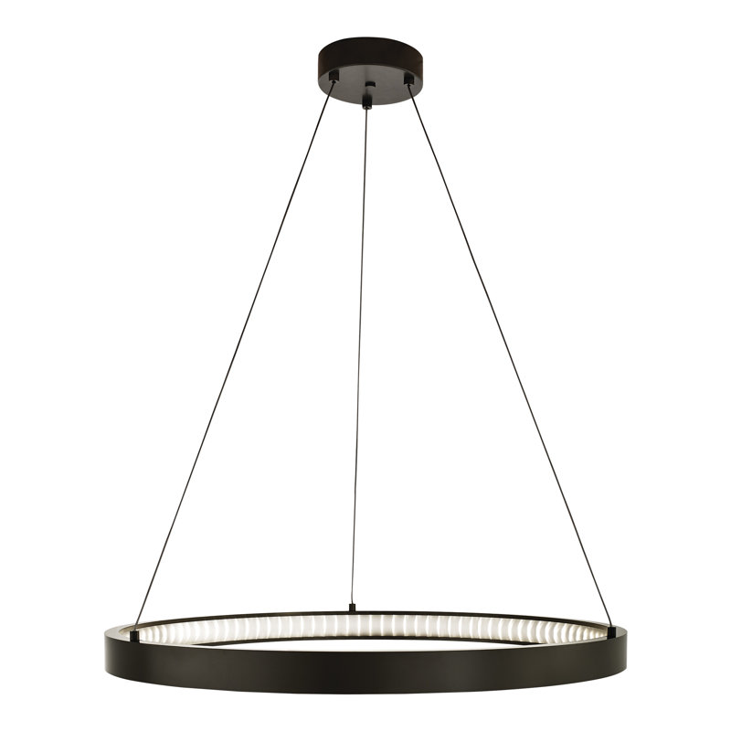 Bodiam 1 - Light LED Chandelier, Satin Nickel, 2" H x 30.4" W x 30.4" D