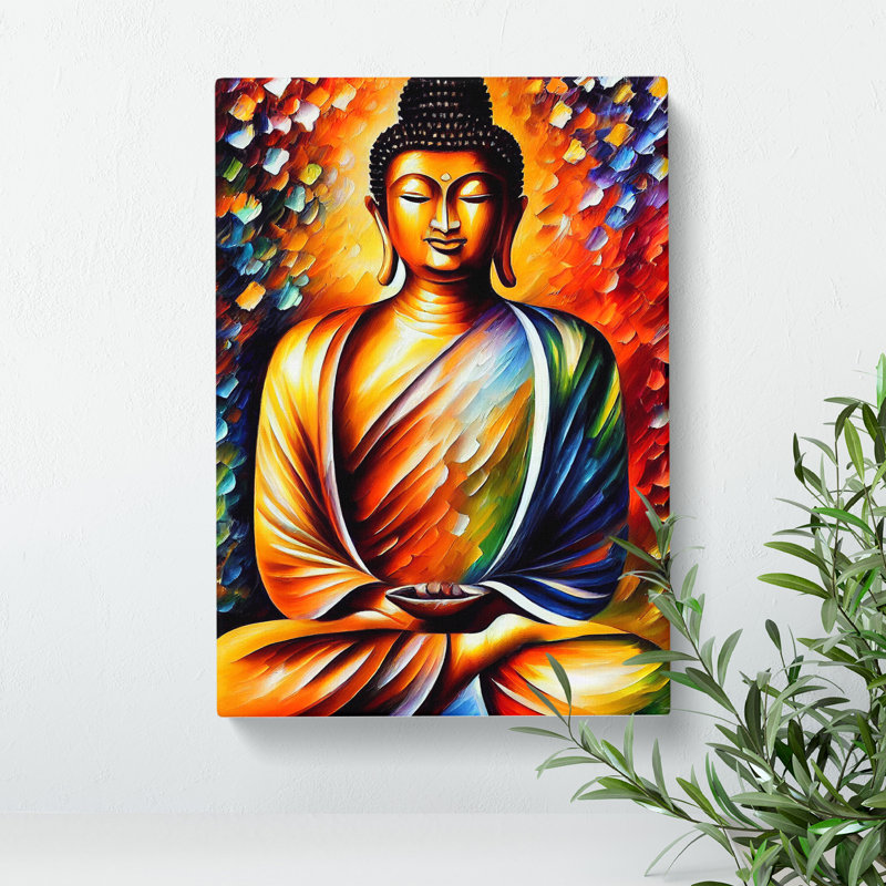 View Of Buddha No.5 - Wall Art, Wrapped Canvas, 50cm H x 35cm W x 3cm D, No Matte