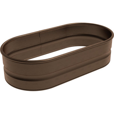 Oval Painted Steel Raised Garden Bed Planter