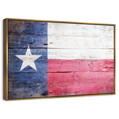 Drapeau en bois du Texas
