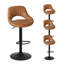 Simonsen Swivel Upholstered Adjustable Height Counter Stool with Metal Frame-1139129963