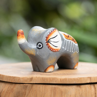 Novica Handmade Cute Giant Wood Figurine