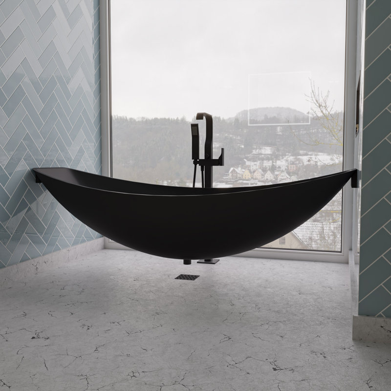 78.75'' x 33.5'' Soaking Fiberglass Bathtub