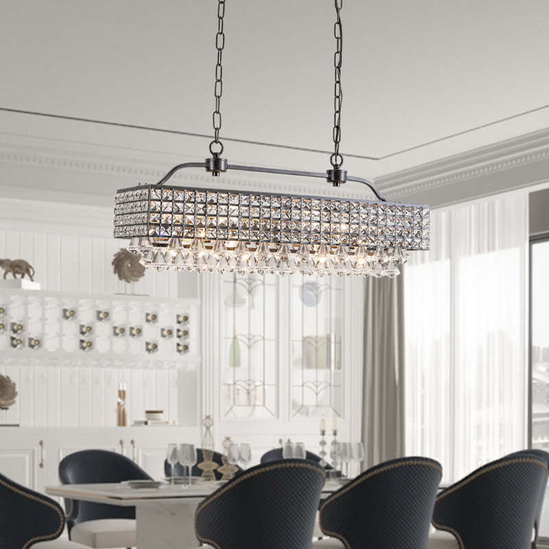 Pariaman 5 - Light 29.9"W Dimmable Kitchen Island Square / Rectangle Chandelier