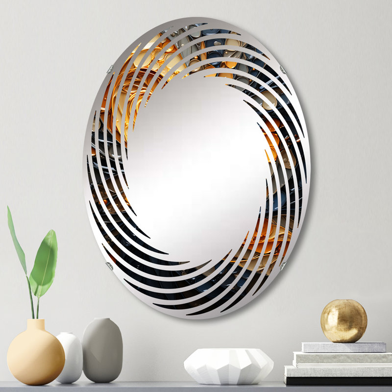 Spiral Tangle - Miroir mural spirale ovale, L 20 po x H 30 po