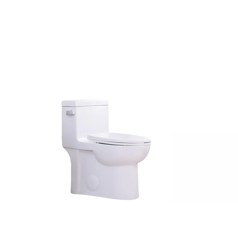 1.28 One Piece Toilet, Water Saving Elongated Pattern, Comfort Height Seat, Soft Closing Lid, 1000 Gram Flushing, Gloss White 003S, Bathroom Floor Mount Toilet , Comfortable Close Mounted