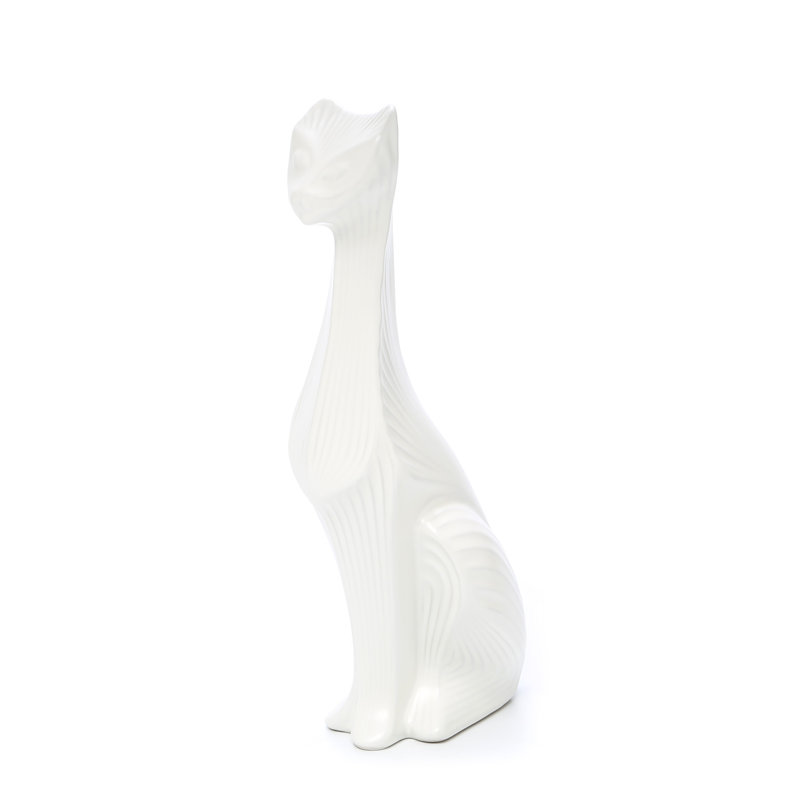 Chat Menagerie moyen, H 15,5 po x l 6,25 po x P 5 po
