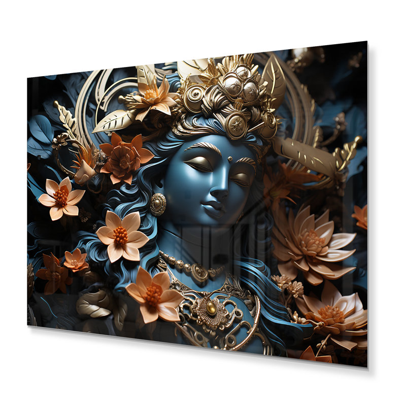 - Impression d'art mural en métal Hinduisim, H 16 po x l 32 po x P 1 po