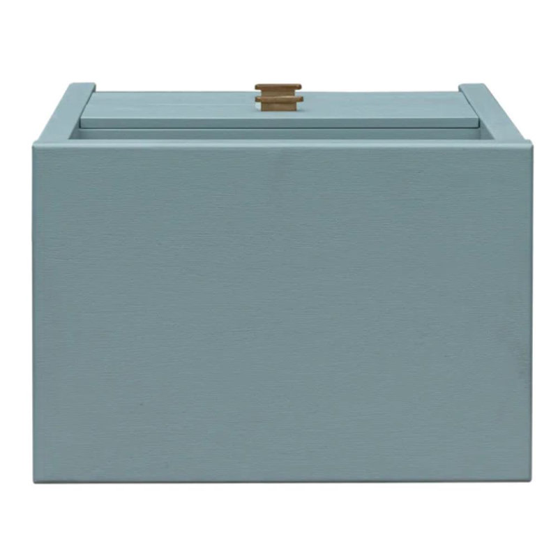 Francisca 2 - Drawer Solid Wood Nightstand, Blue