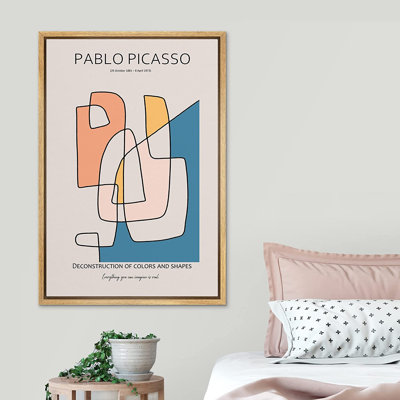 " Pastel Geometric Lines Abstract Shapes Illustrations " by Pablo Picasso
