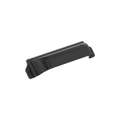 Poignée coupelle 3 po ou 3-3 / 4 po (76 mm ou 96 mm) Haven noir mat centre-à-centre - paquet de 25