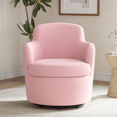Fauteuil demi-tonneau pivotant à 360 ° Modern, fauteuil d'appoint Boucle, canapé simple rembourré