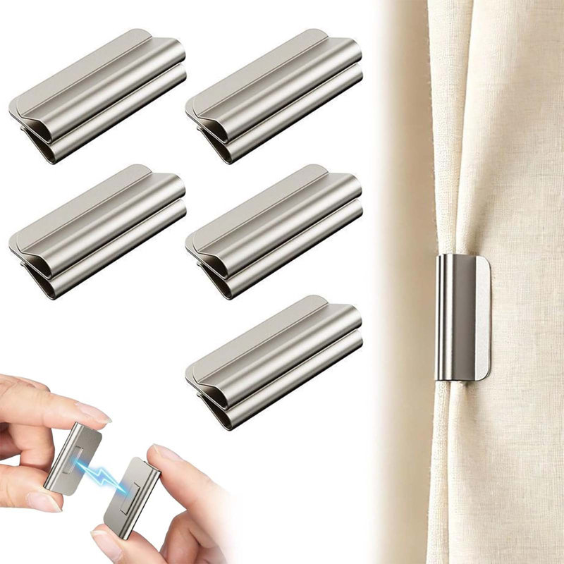 5 paires de boucles de rideaux magnétiques pour bloquer la lumière