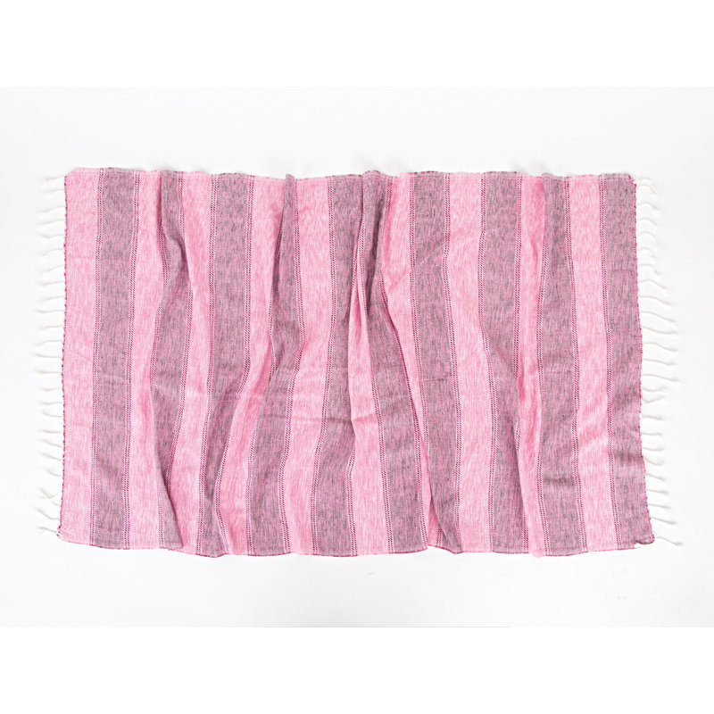 Serviette de plage 100% coton Pollard, Rose