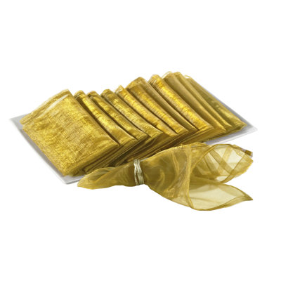 Ensemble de 12 serviettes de table Elegant Sheer Organza