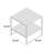 Jamestown Square Side End Table with Storage Shelf Ash Rustic Grain and Metal Frame-2136747218