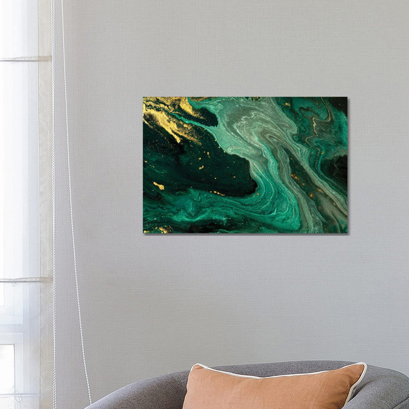 Gold Mine Green Marble - Print on Canvas, Wrapped Canvas, 66.04 cm H x 45.72 cm W x 1.91 cm D