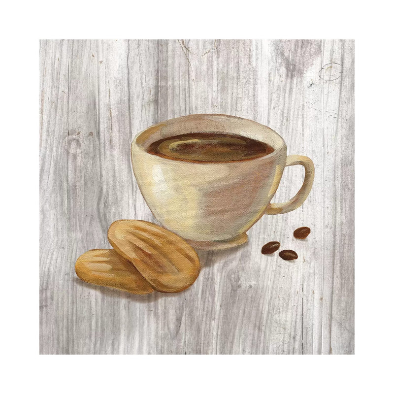 «Coffee Time II», reproduction d'art sur toile, H 12 po x l 12 po x P 1,5 po, Toile tendue, Pas de tapis