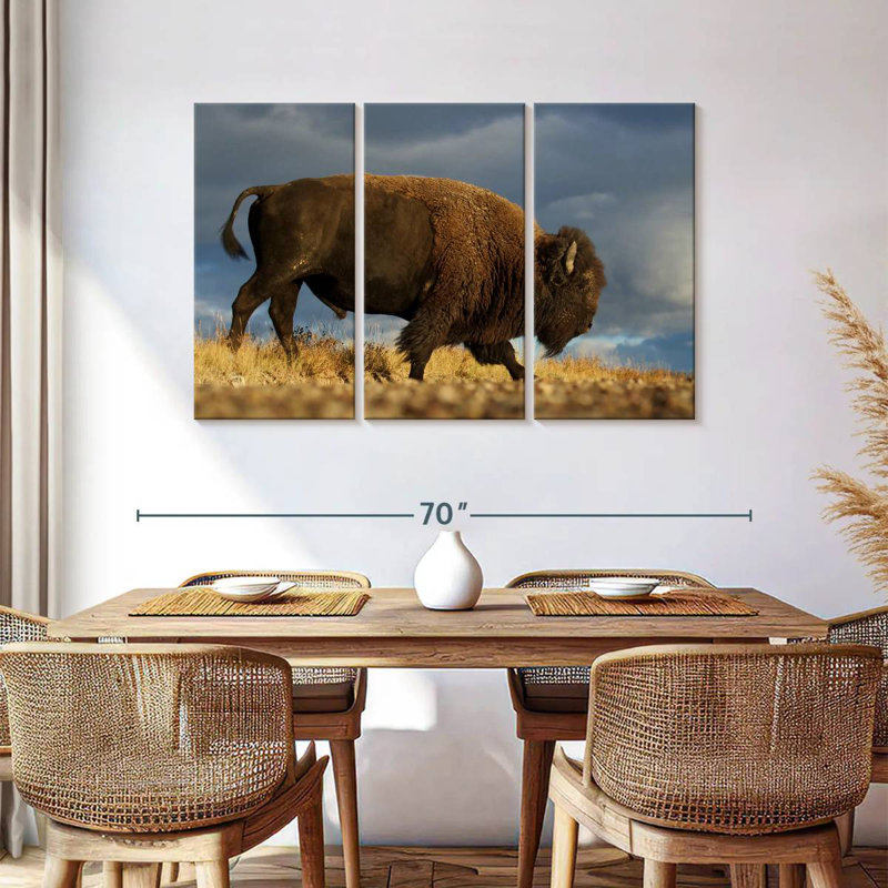 Brampt Walking American Bison, 36" H x 57" W