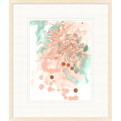 Fleurs abstraites 2 - Peinture encadrée