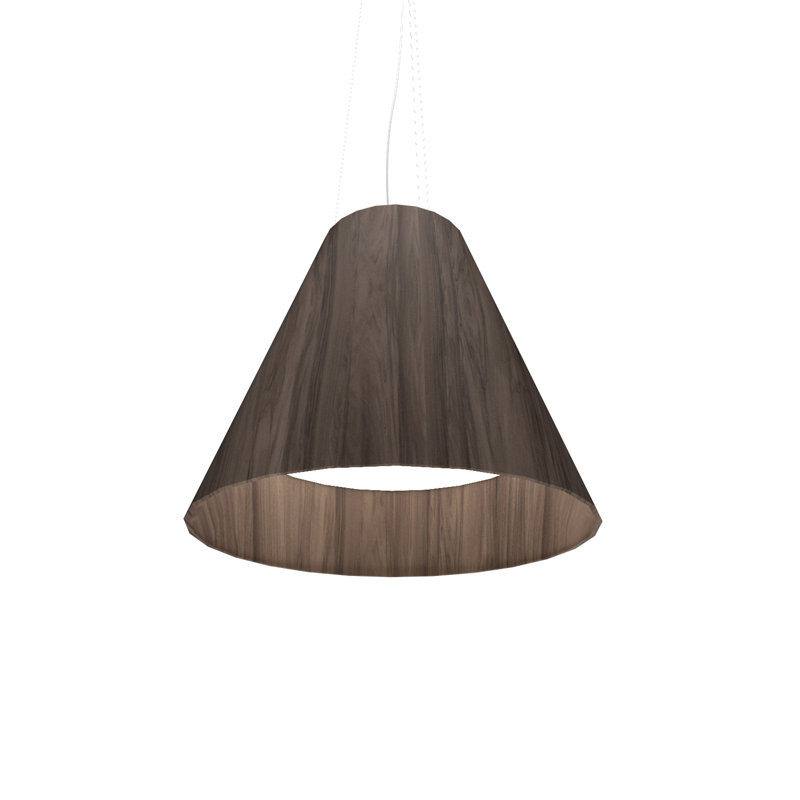 1 - Light LED Pendant, American Walnut