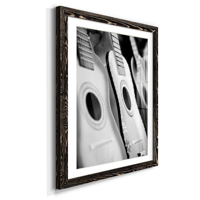 Été délavé - reproduction de photo, H 37,5 po x l 27,5 po x P 1,5 po, Papier encadré noir, Blanc