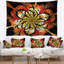 Tapisserie fleur abstraite fractale-28498307