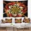 Tapisserie fleur abstraite fractale-28498308