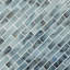 Carreau de mosaïque murale en verre brillant 12 po x 12 po Midnight Tide Subway