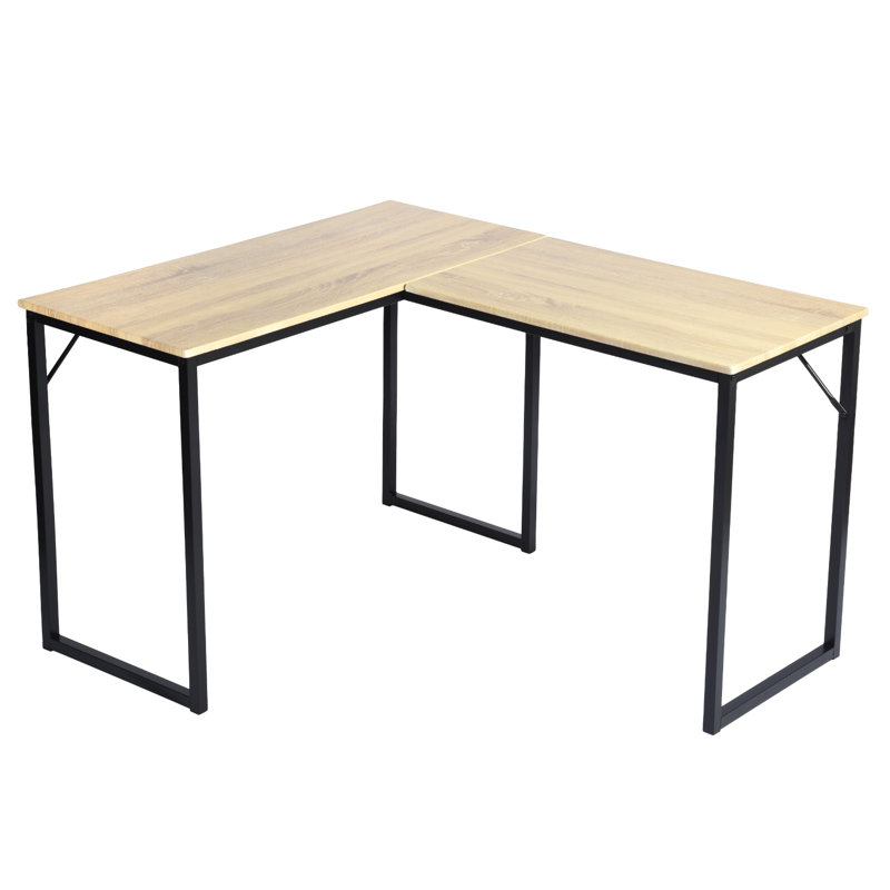 Mckeehan L-Shaped Metal Base Writing Desk