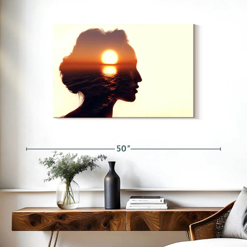 Portrait de coucher de soleil Leisha, H 24 po x l 36 po