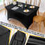 Ensemble de 2 nappes de table noires 6pi en nappe spandex pour nappes rectangulaires et housses extensibles