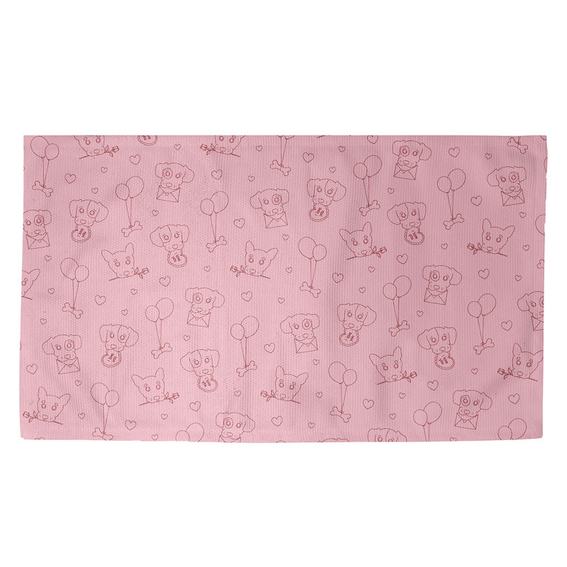 Tapis zone rose fait main, Rectangle 3 pi x 5 pi